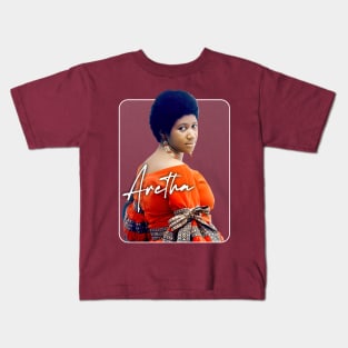 Aretha Franklin / Retro Soul Fan Design Kids T-Shirt